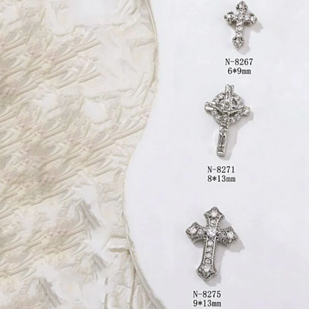 Cross With Rhinestones Nail Art 3D Charms - Image 10