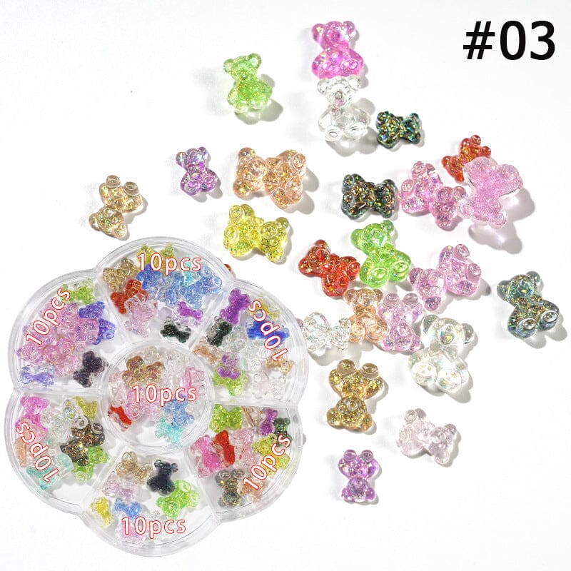 Crystal Cuddly Bear, Flowers and Fruits Nail Wheel - Image 5