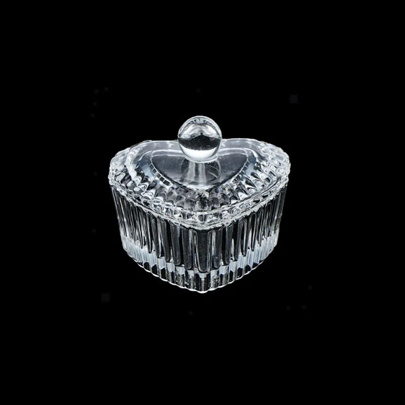Crystal Glass Jar 10ml - Heart Shape