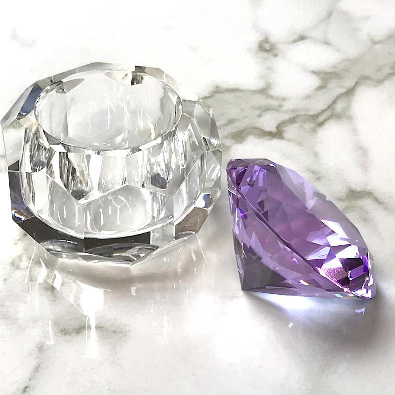 Crystal Glass Jar 50ml with Diamond Shape Stone - Image 11