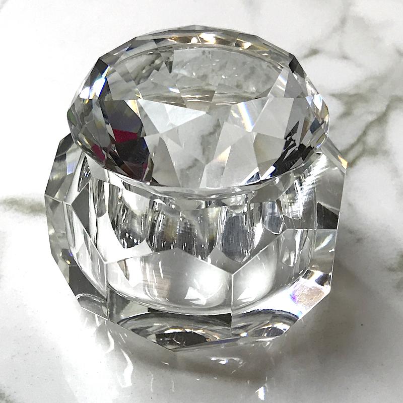 Crystal Glass Jar 50ml with Diamond Shape Stone - Image 6
