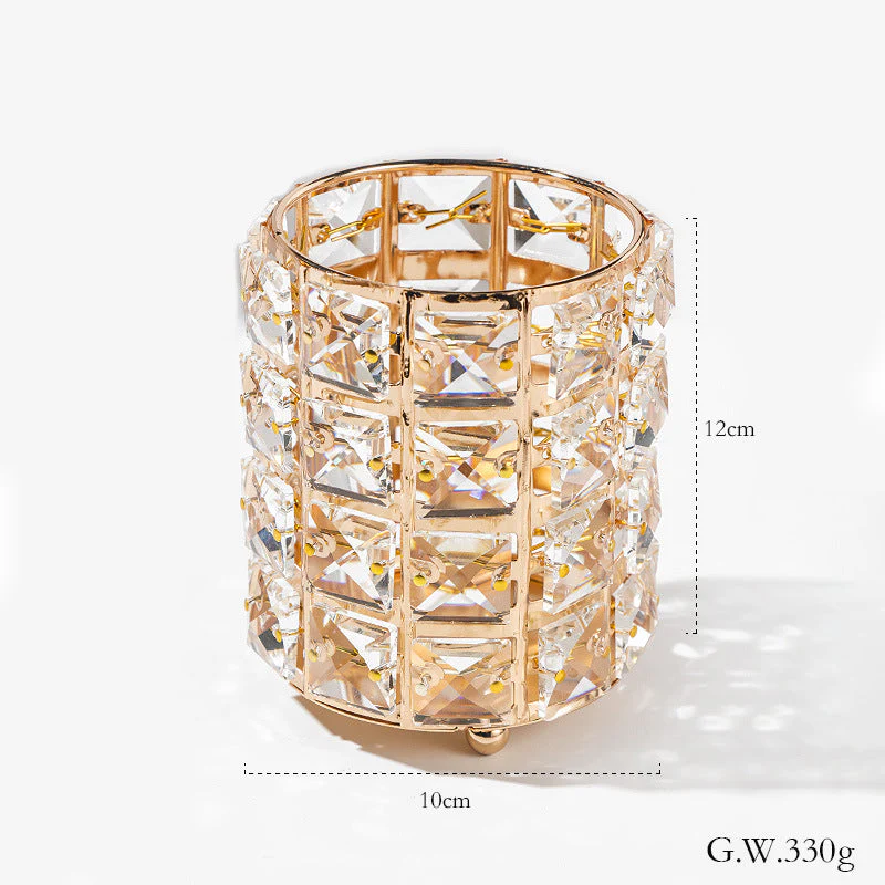 Crystal Metallic Gold Frame Storage Holder - Image 4
