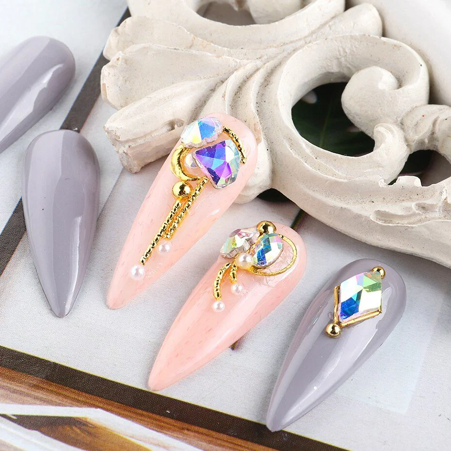 Crystal Mixed Shapes Nail Rhinestones Tray - Image 6