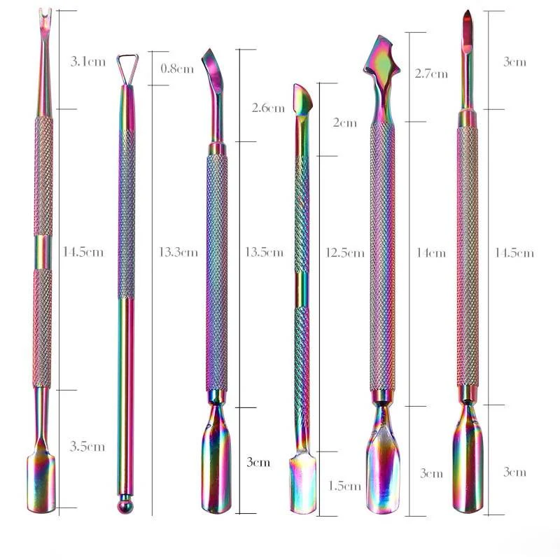 Trimmer, Cuticle Pushers and Peeler Scraper - 6pcs Set - Image 2