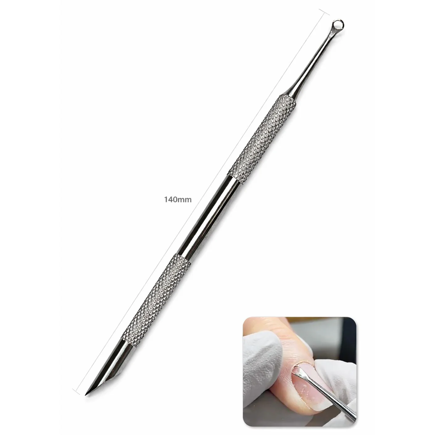 Cuticle Scraper and Pusher Silver - Image 3