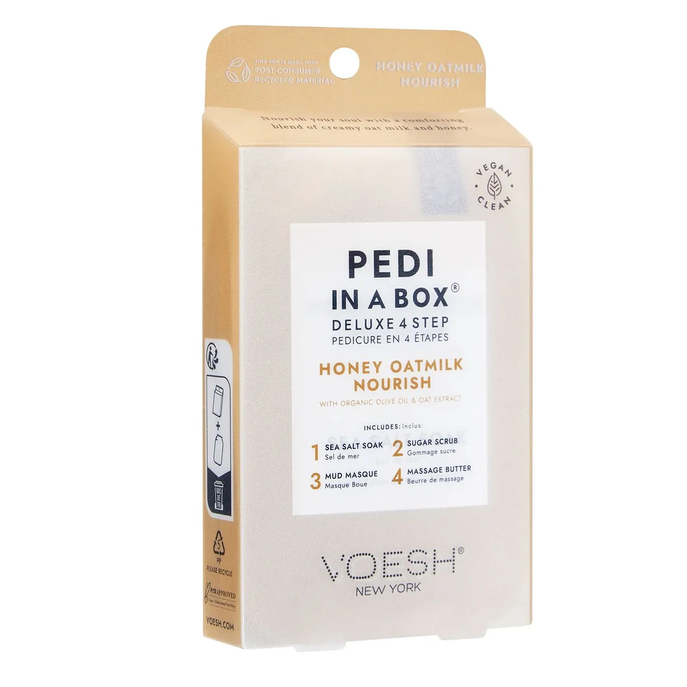 Deluxe 4 Step Pedi-in-a-Box Honey Oatmilk - Voesh