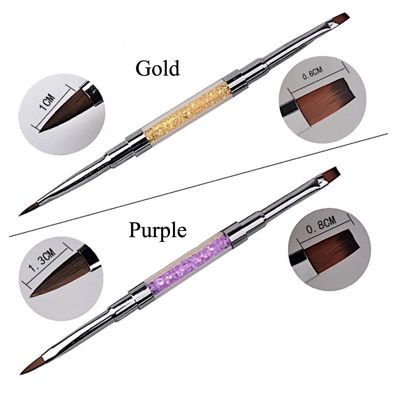 Designer Nail Art Brushes Double Ended - Image 2