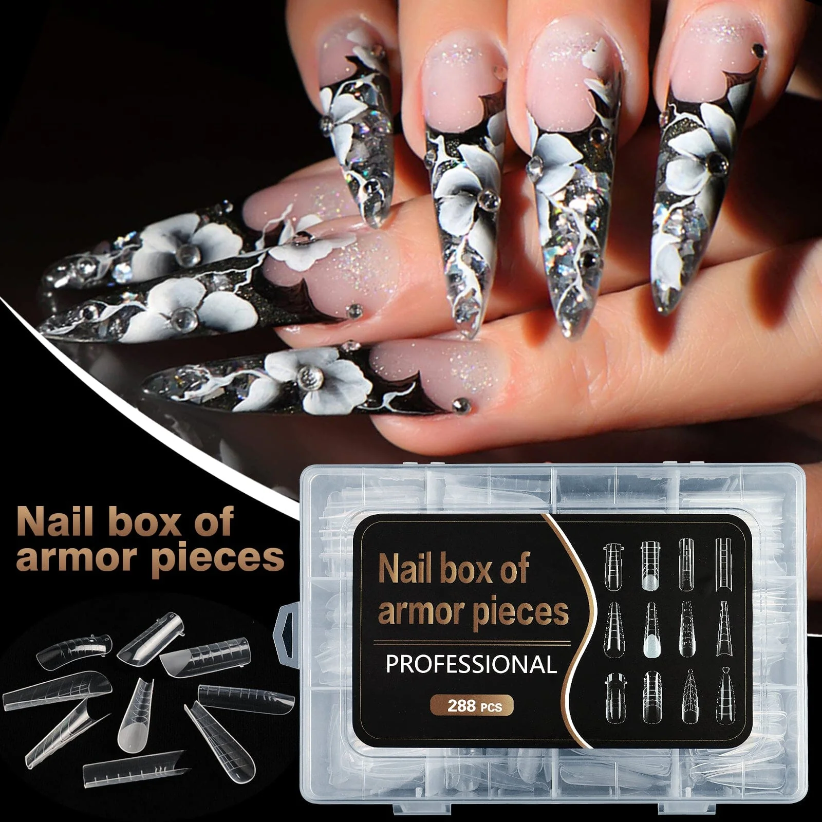 Dual Nail Forms - 12 Shapes - 288pcs - Image 4