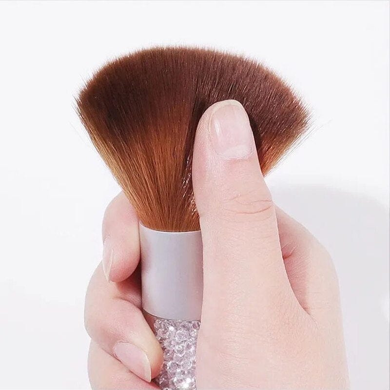 Dusting Brush Soft Hair Short Handle With Rhinestones - Image 4