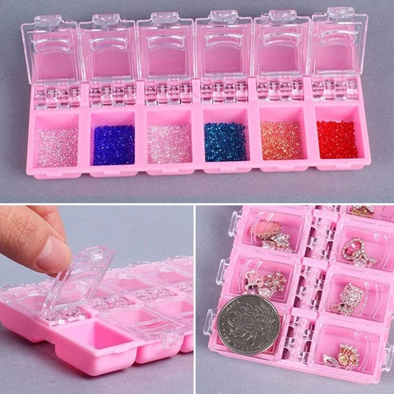 Empty Nail Art Storage Tray 12 Grids - Image 4
