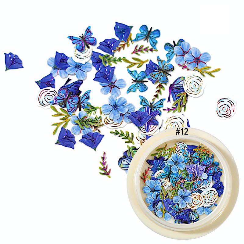 Flowers And Butterfly Ultra-Thin Nail Art - Image 14