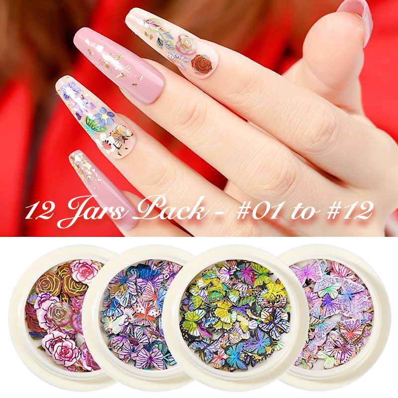 Flowers And Butterfly Ultra-Thin Nail Art - Image 15