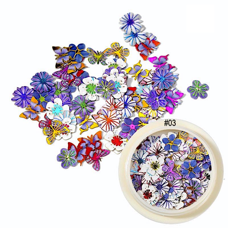 Flowers And Butterfly Ultra-Thin Nail Art - Image 5