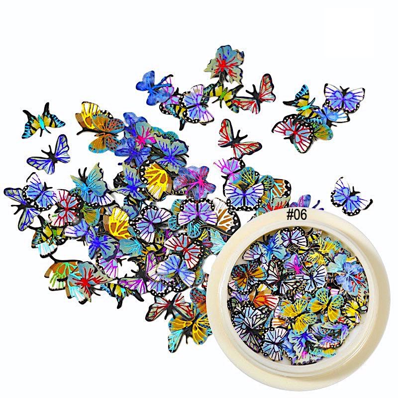 Flowers And Butterfly Ultra-Thin Nail Art - Image 8