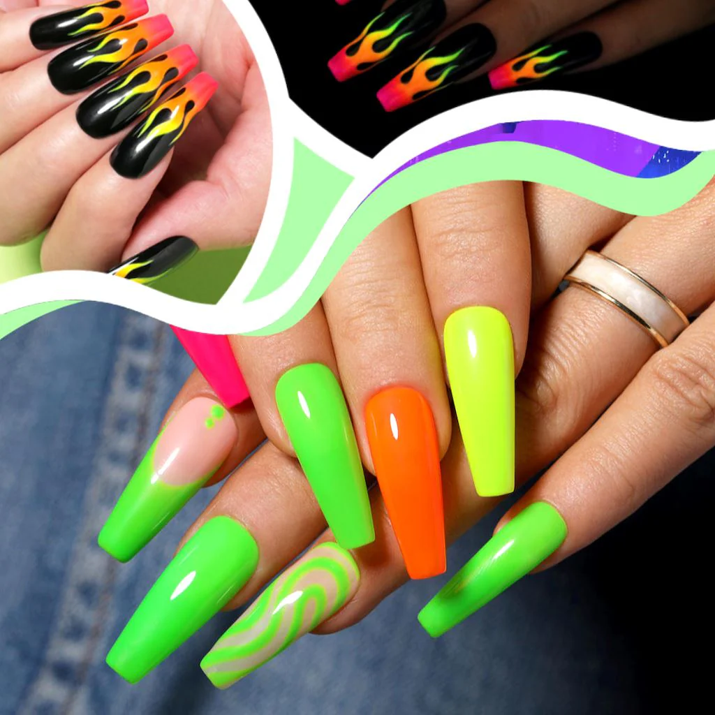 Fluorescent Glow-In-Dark - Gel Polish 6 Colour Set - Image 4