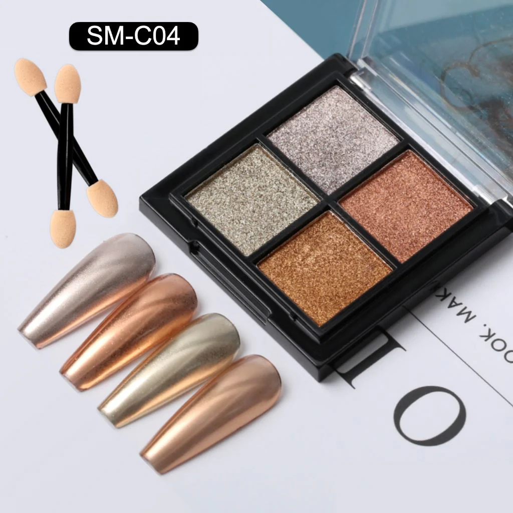 Solid Mirror Chrome Pigments - Four Colours Palette - Image 6