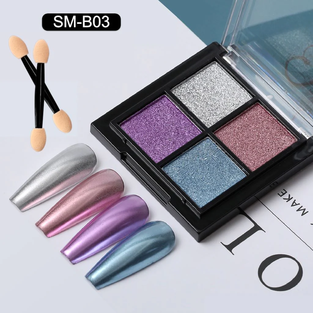 Solid Mirror Chrome Pigments - Four Colours Palette - Image 7