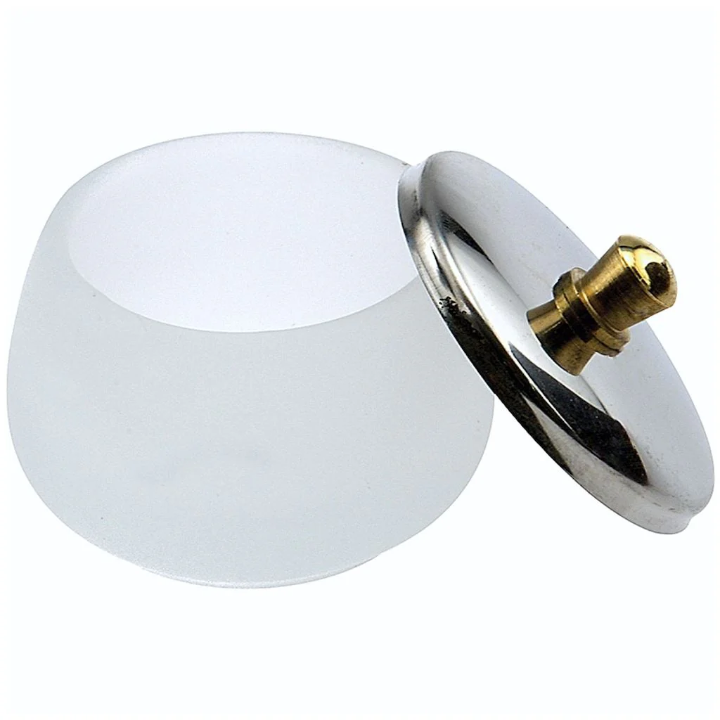 Frosted Glass Dappen Dish Jar 30ml with Stainless Steel Lid