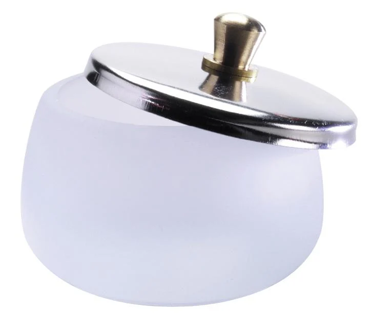 Frosted Glass Dappen Dish Jar 30ml with Stainless Steel Lid - Image 2