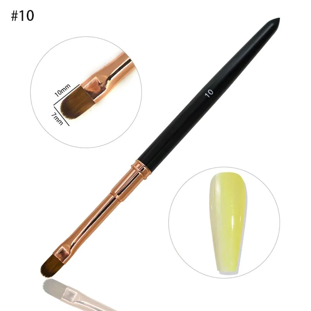 Gel Brush Black & Rose Gold With Cap - Image 7