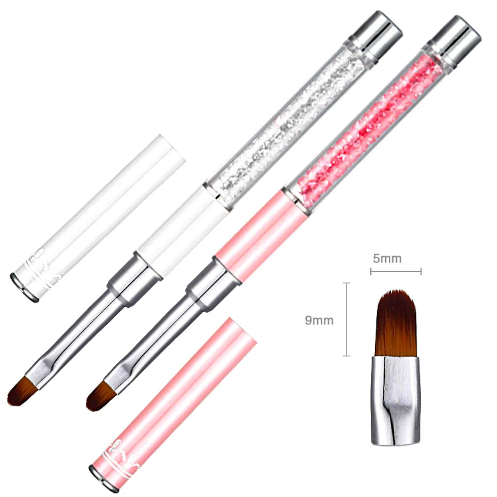 Gel Brush Pink/White with Cap