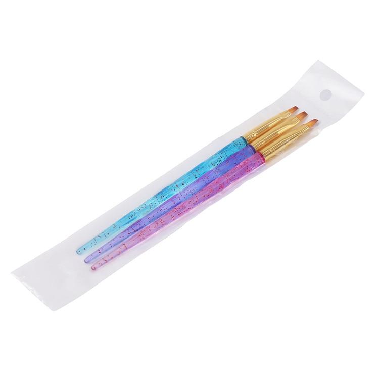 Gel Brushes Pretty Handle Set 3pcs - Image 4