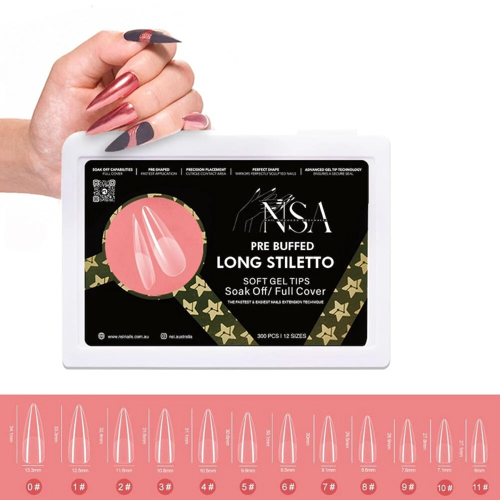 Gel Nail Extensions - Pre Buffed Tips - Image 17