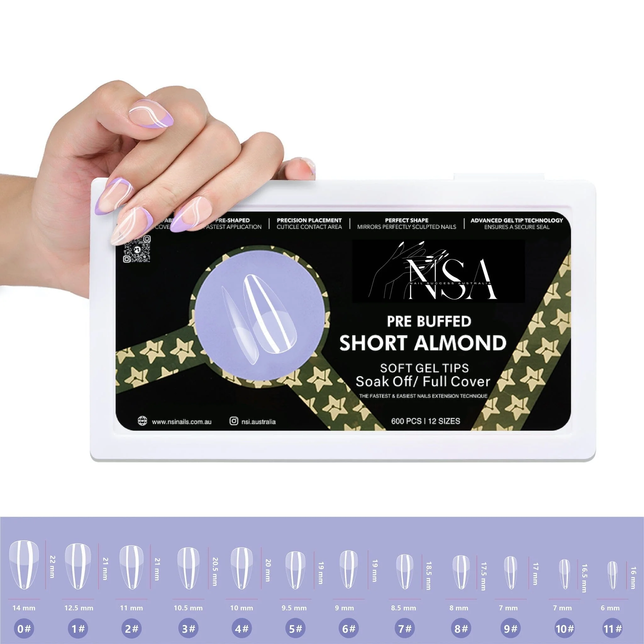 Gel Nail Extensions - Pre Buffed Tips - Image 19