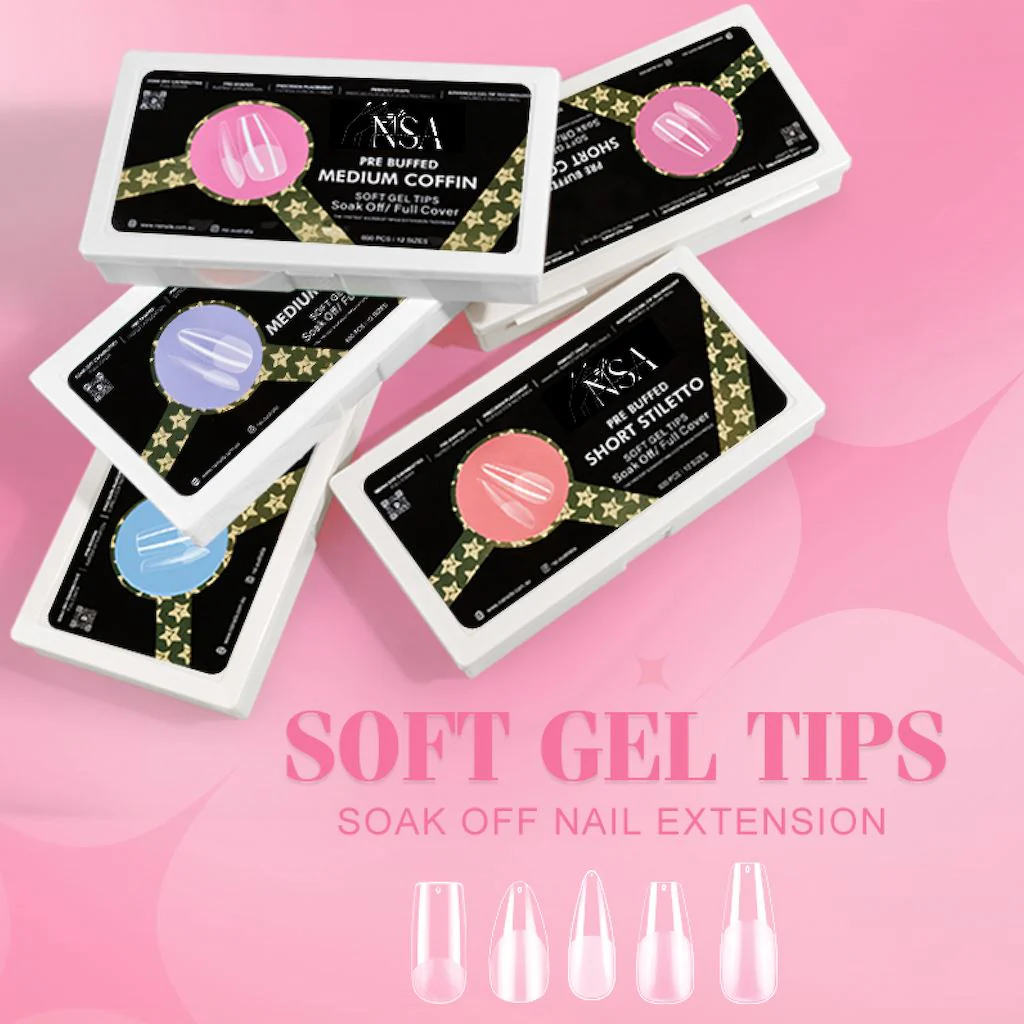 Gel Nail Extensions - Pre Buffed Tips - Image 2