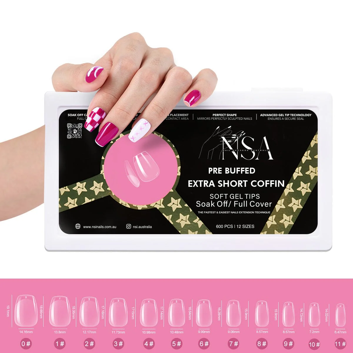 Gel Nail Extensions - Pre Buffed Tips - Image 21