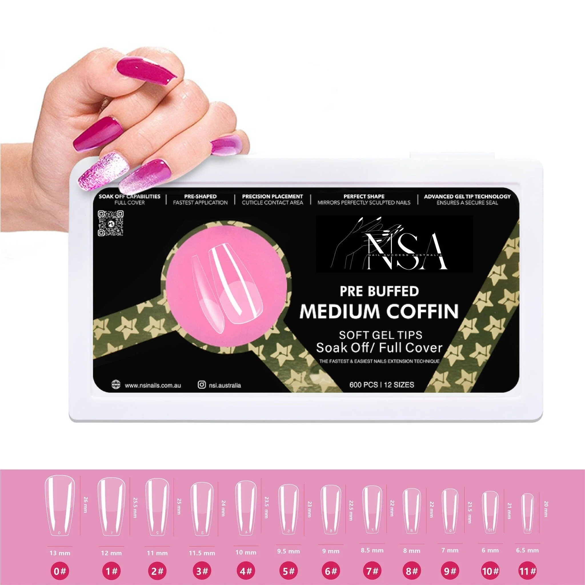Gel Nail Extensions - Pre Buffed Tips - Image 23
