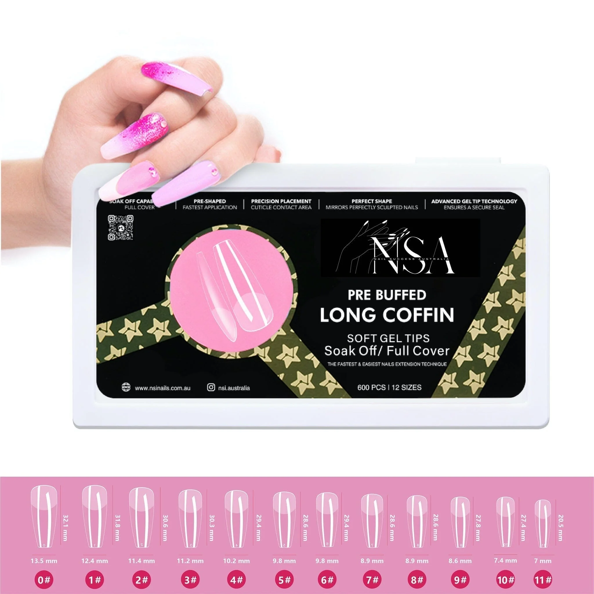 Gel Nail Extensions - Pre Buffed Tips - Image 24