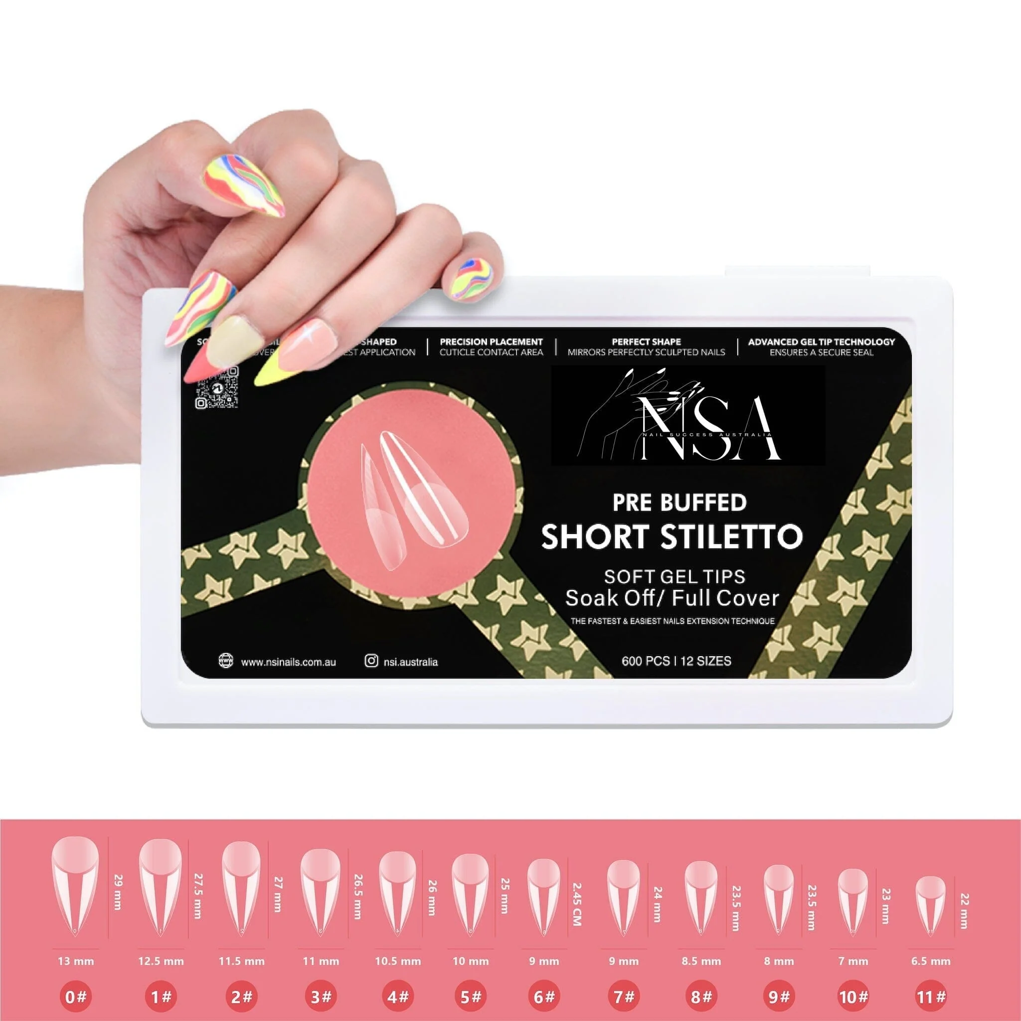 Gel Nail Extensions - Pre Buffed Tips - Image 28