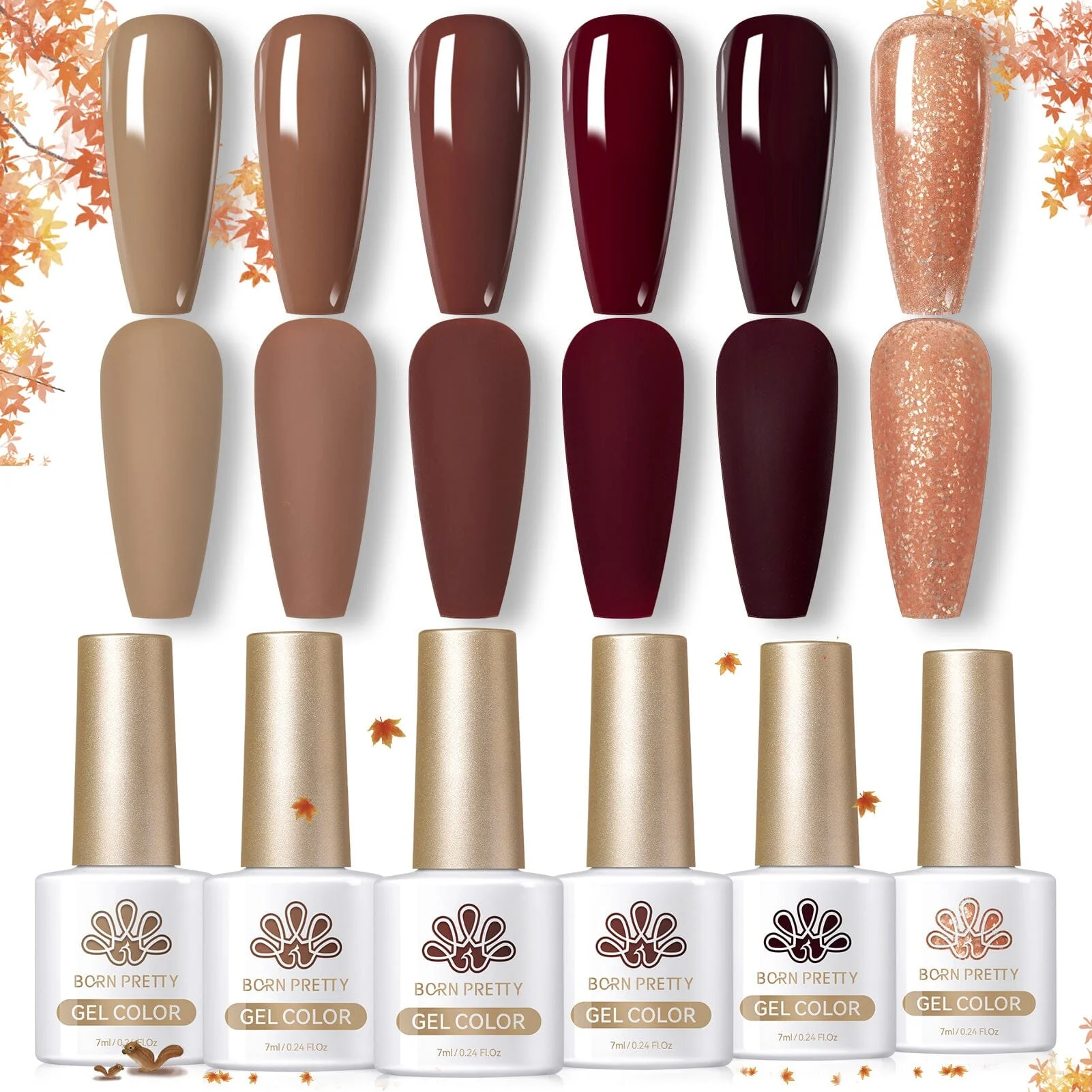 Gel Polish Caramel Coco Series 6 Colour Set - Image 2