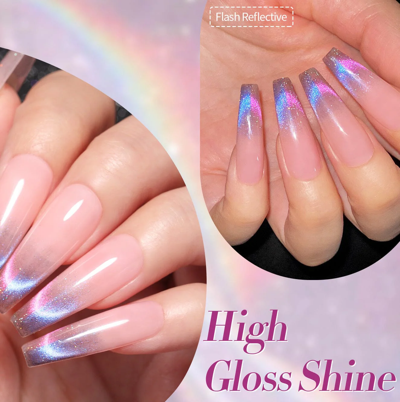 Holo Reflective Magnetic Series Gel Polish 6 Colours - Image 6