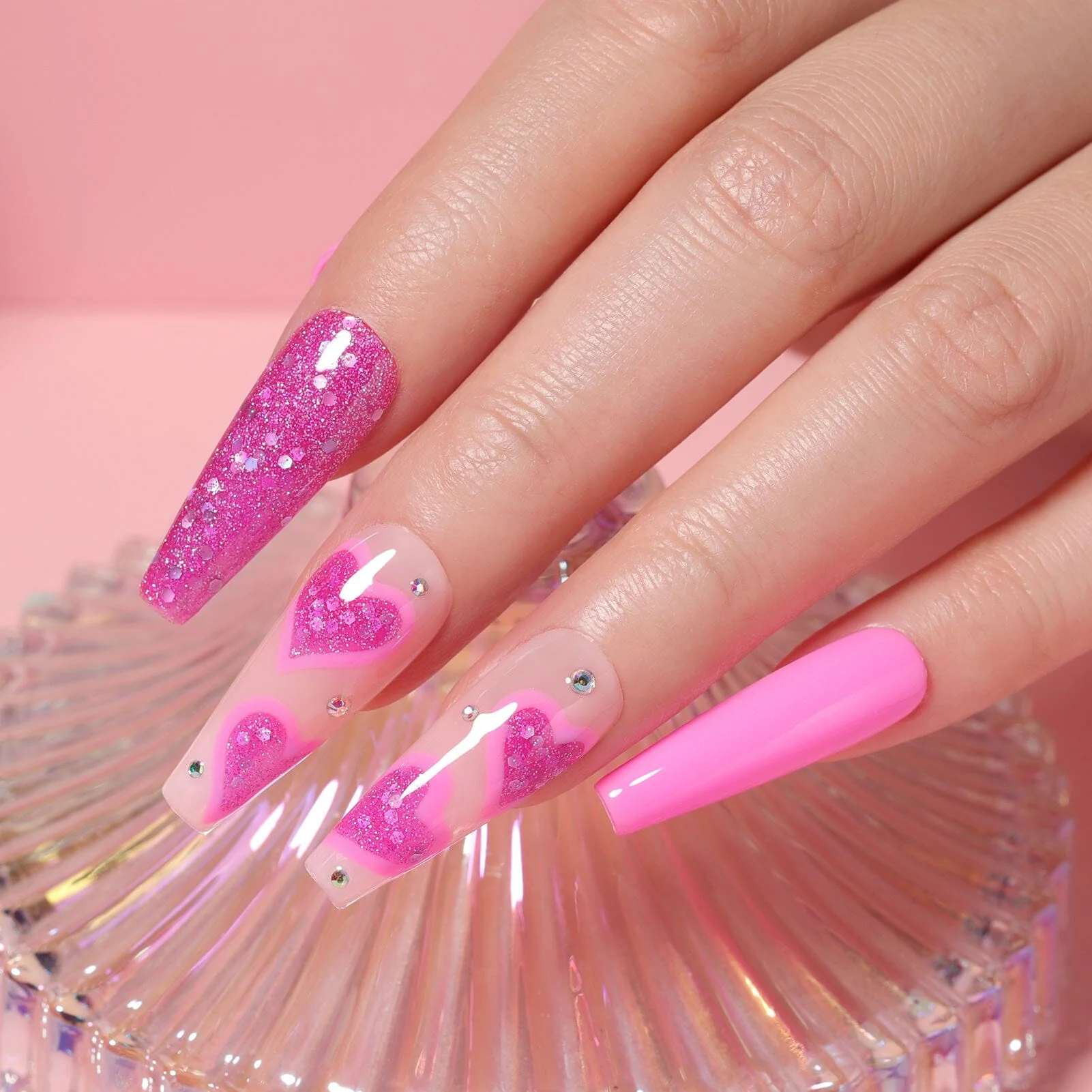 Hot Pink Series Gel Polish 6 Colours - Image 7