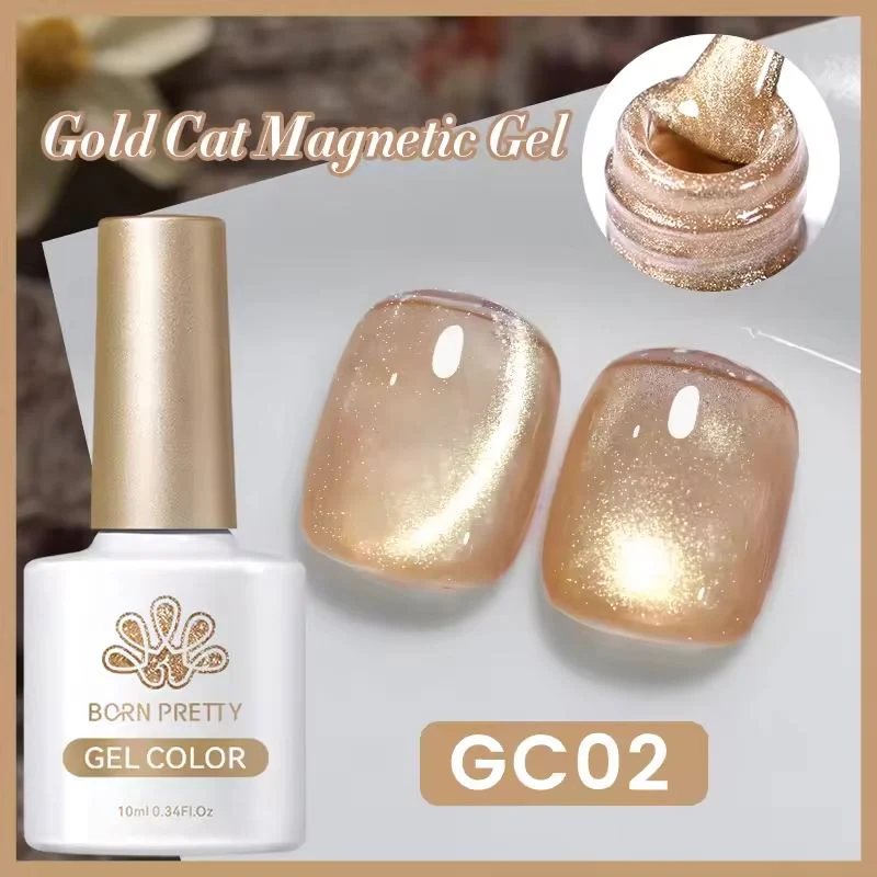 Gold Cat Eye Magnetic Gel Polish Born Pretty - Image 4