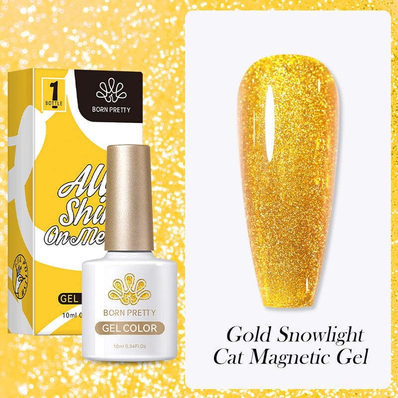 Gold Snowlight Cat Eye Magnetic Gel Born Pretty - Image 2