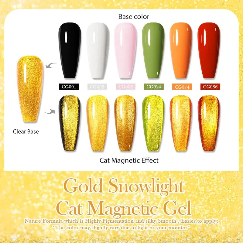 Gold Snowlight Cat Eye Magnetic Gel Born Pretty - Image 3