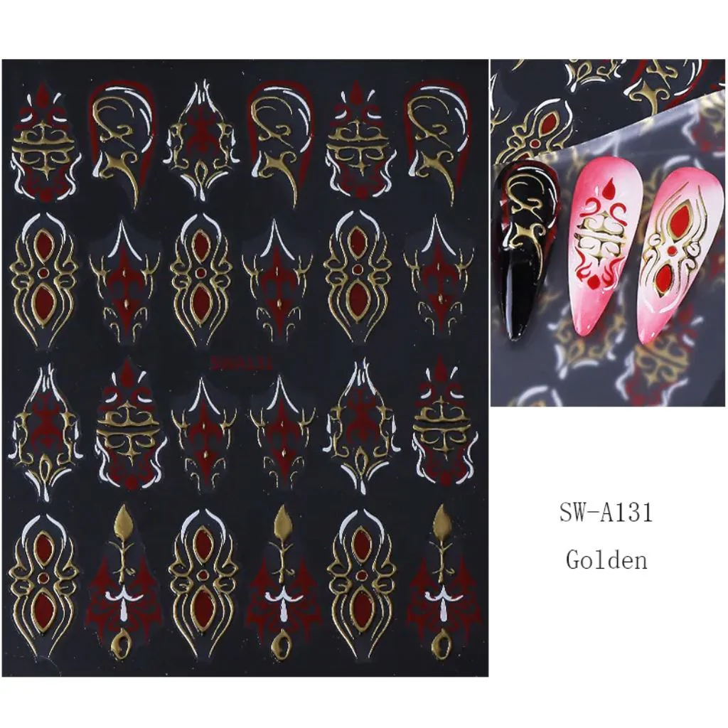 Gothic Cross Nail Art Sticker - Image 2