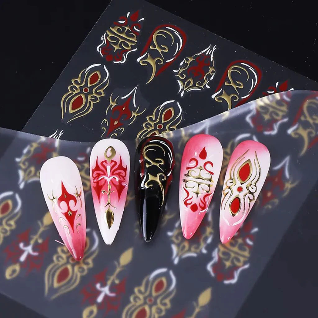 Gothic Cross Nail Art Sticker - Image 3