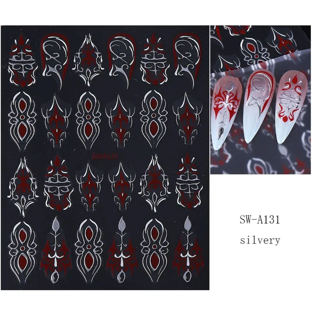 Gothic Cross Nail Art Sticker - Image 4