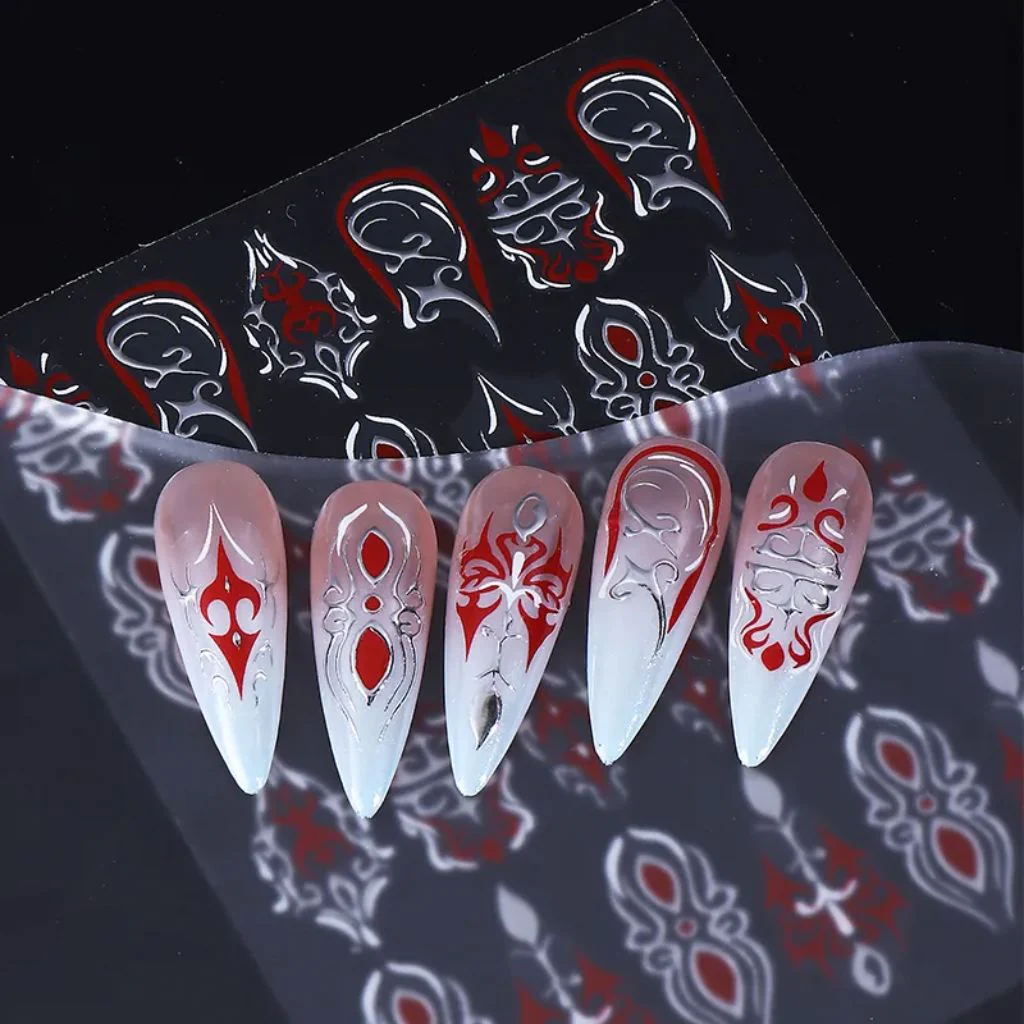 Gothic Cross Nail Art Sticker - Image 5