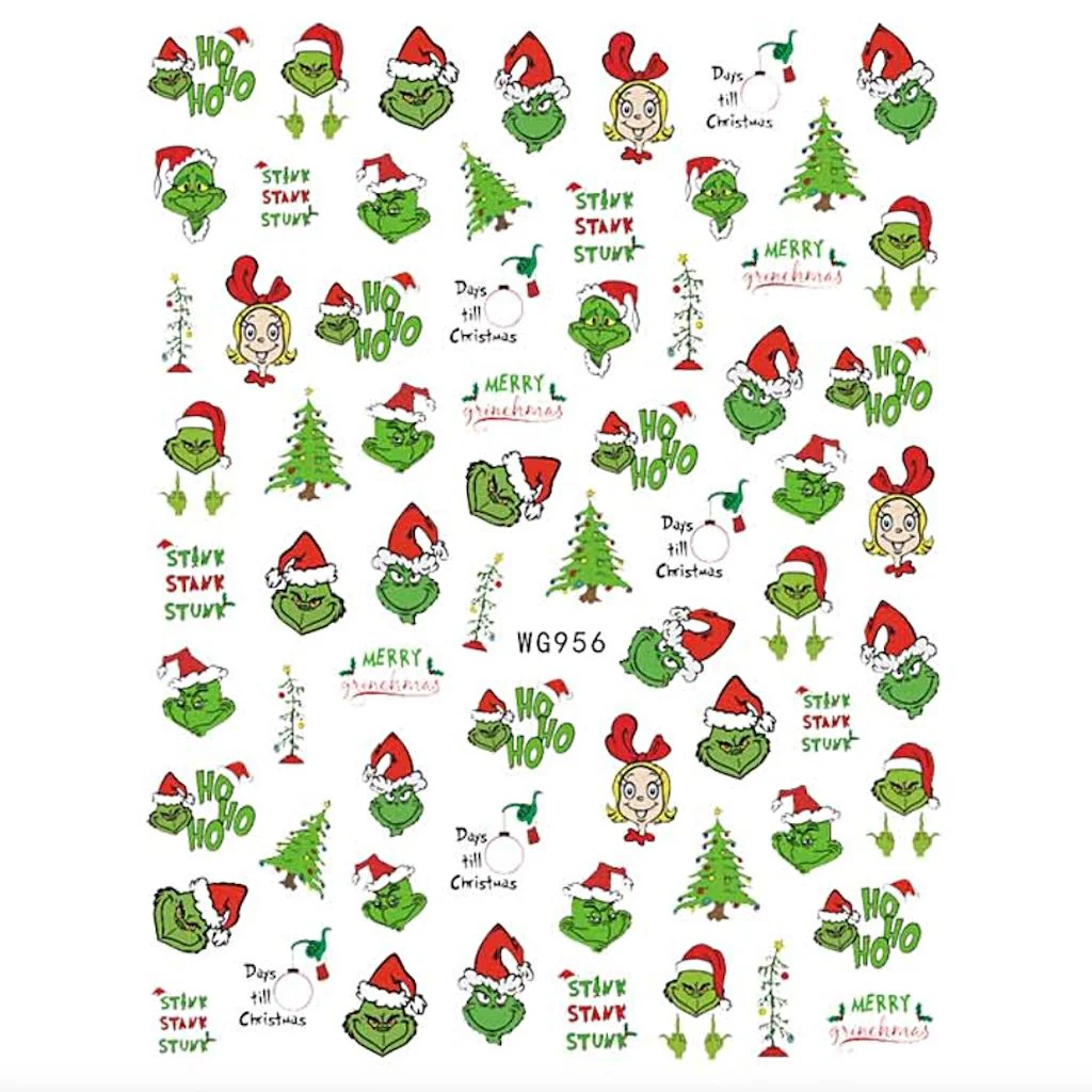 Grinch Nail Art Stickers - Image 4