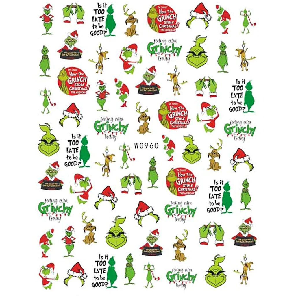 Grinch Nail Art Stickers - Image 6