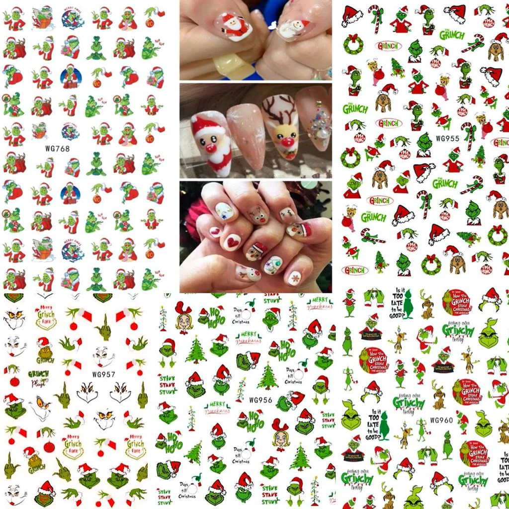 Grinch Nail Art Stickers - Image 7