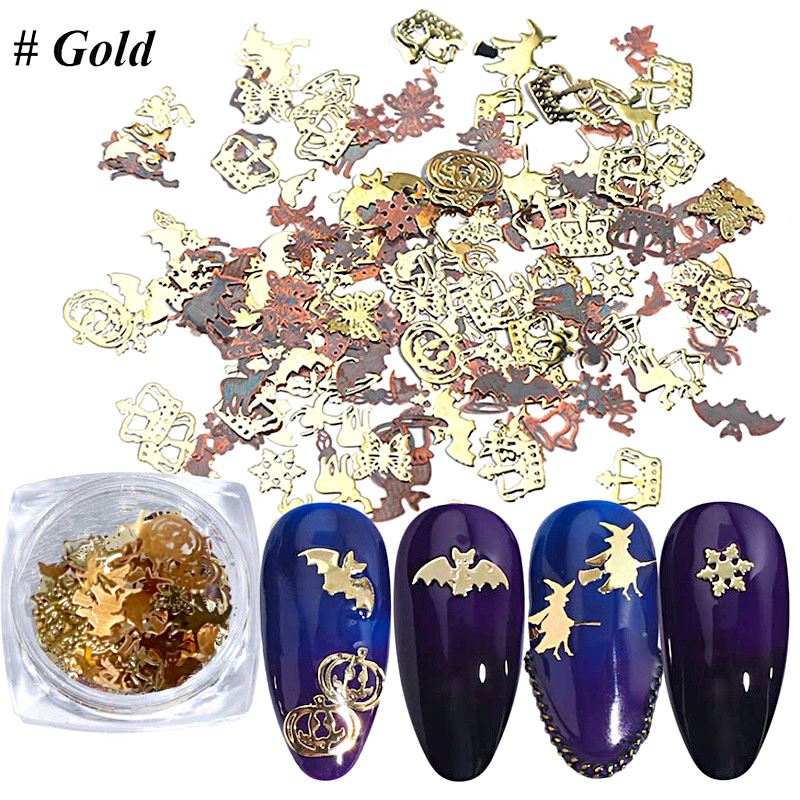 Halloween 3D Nail Art Ultra Thin Metal Slices - Image 3