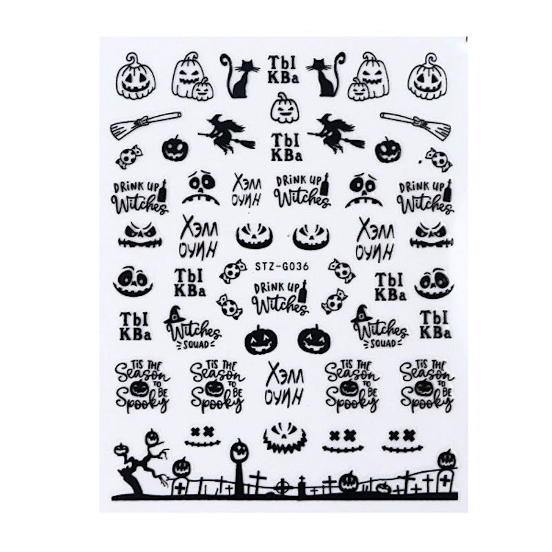 Halloween Nail Art Stickers - STZ Series - Image 10