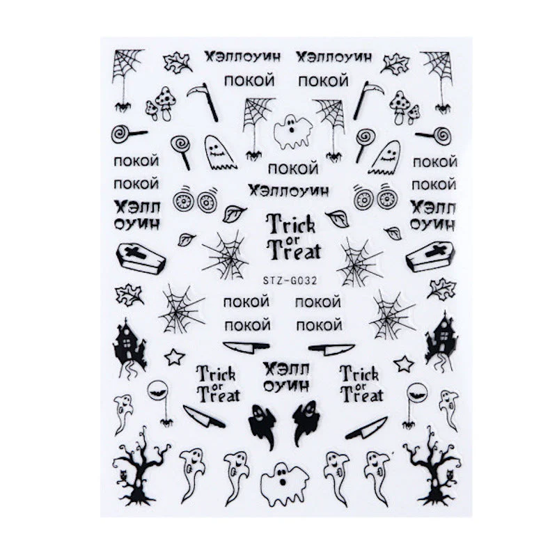 Halloween Nail Art Stickers - STZ Series - Image 6