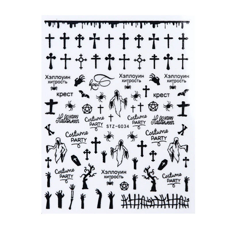 Halloween Nail Art Stickers - STZ Series - Image 8